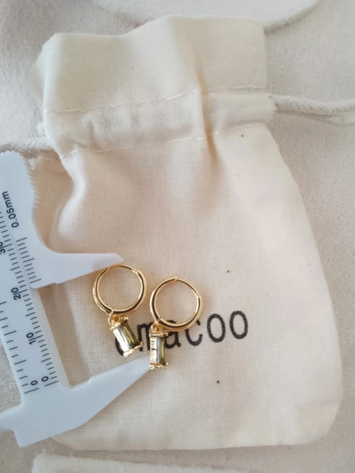 petites créoles, doré et vert, Omacoo – photo 2